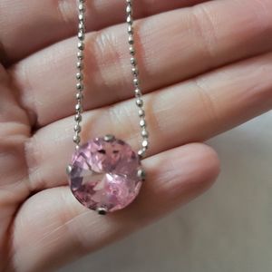 Sabika Basics Pink Party 1-stone necklace Lt. Rose